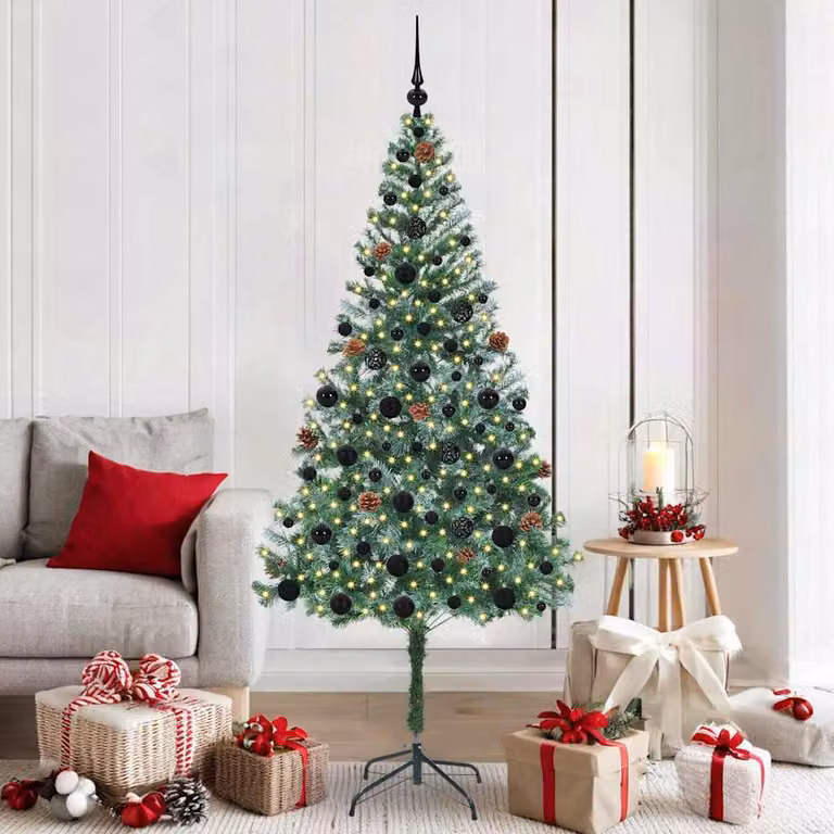 Maison Exclusive - Albero di Natale artificiale, verde, 180 cm, in PVC e acciaio