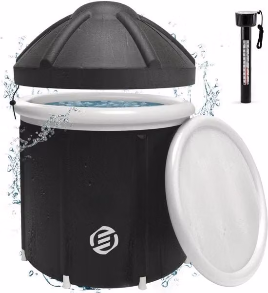 Bagno di ghiaccio portatile - Adatto alla tecnica Wim Hof - Contenitore da bagno - Bacinella da bagno - Bacinella esterna - Bacinella portatile - Bacinella da trasporto - Tecnica del bagno di ghiaccio