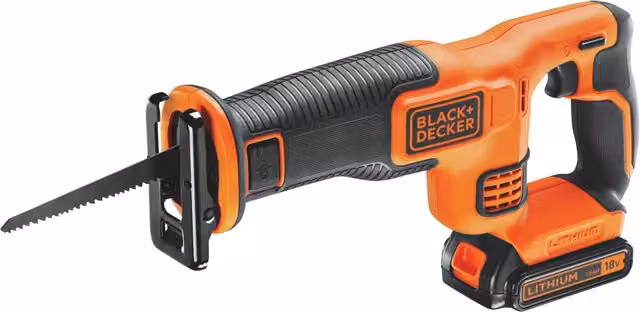 Sega a gattuccio Black+Decker B e D 18V 1,5Ah BDCR18 nero e arancione