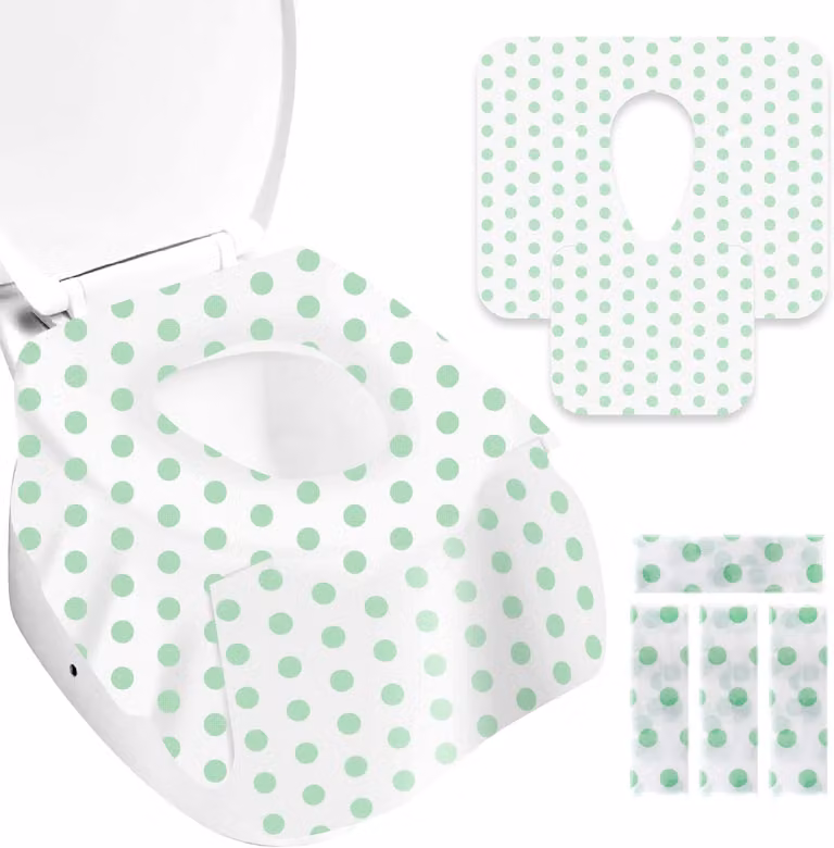 Copriwater monouso - Portatile - Extra grande - 60 x 65 cm - Ideale per bagni pubblici - Viaggi - Trasporti