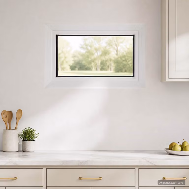 Finestra da cantina vidaXL in plastica bianca e trasparente L 40 cm x H 30 cm