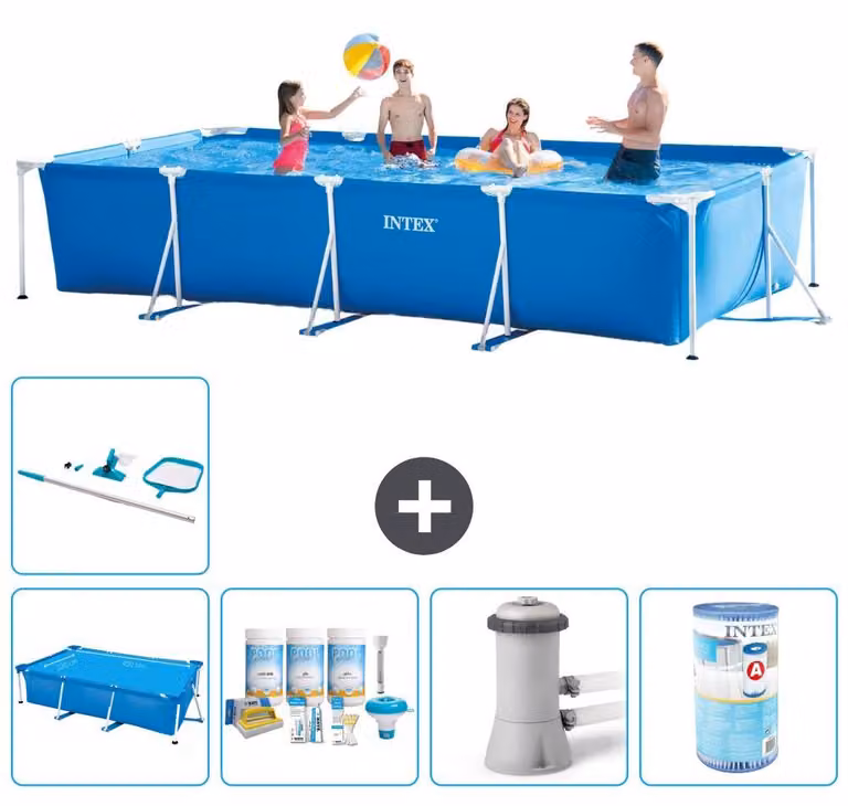 Piscina fuori terra rettangolare - 450x220x84 cm - 6 pezzi - Modello S40249