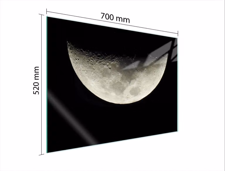 Piastra Di Protezione In Vetro Per L'erda 70X52 Luna