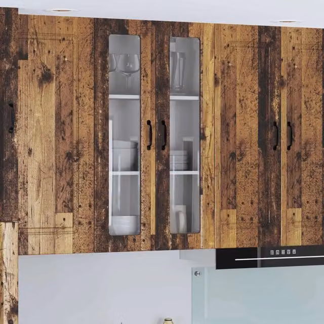 Pensile da cucina moderno vidaXL in legno marrone con ante a battente L/P/H: 60 x 31 x 100 cm – 1