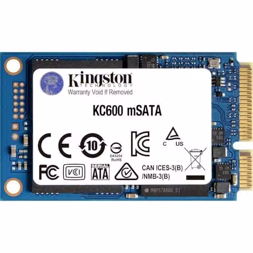 Kingston KC600 256G SSD SATA3 mSATA - SKC600MS/256G