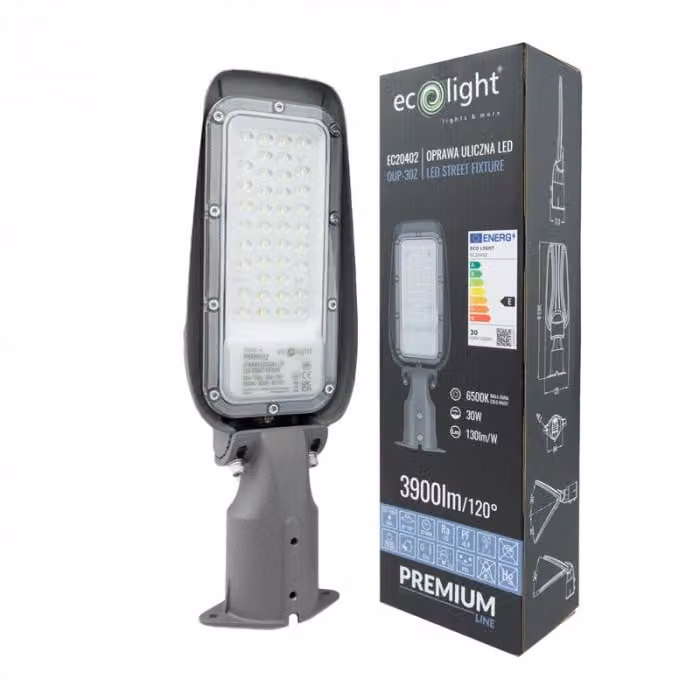 Lanterna stradale 30W 6500K 130lm/W IP65 Ecolight EC20402