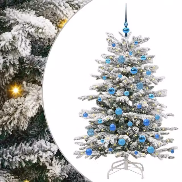 Albero di Natale artificiale moderno DESIGN IN con rami pieghevoli bianco, Altezza: 150 cm