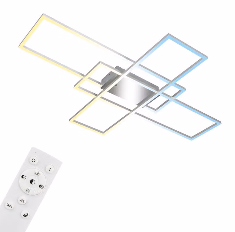 Briloner Roami Lampada da soffitto a LED, dimmerabile, telecomando, nero