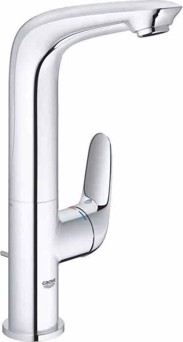 Miscelatore lavabo GROHE Wave, miscelatore monocomando, misura L, cromato, 23584001, bocca girevole a 360°