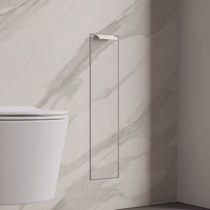 Modulo WC a incasso Kronenbach Cube Design, dimensioni 15,4 x 65,8 cm, apertura porta a destra