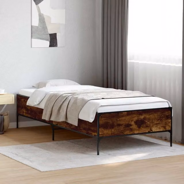 Struttura del letto-Giroletto Quercia Fumosa 80 x 200 cm 646774