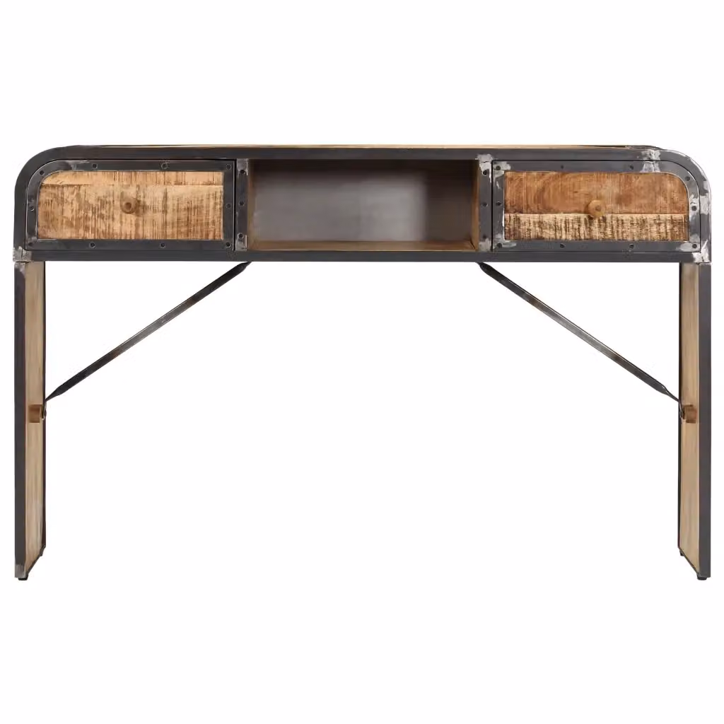 Credenza Buffet Design Mania in Legno di Mango e Metallo Marrone L: 120 cm, P: 30 cm, H: 75 cm – 2