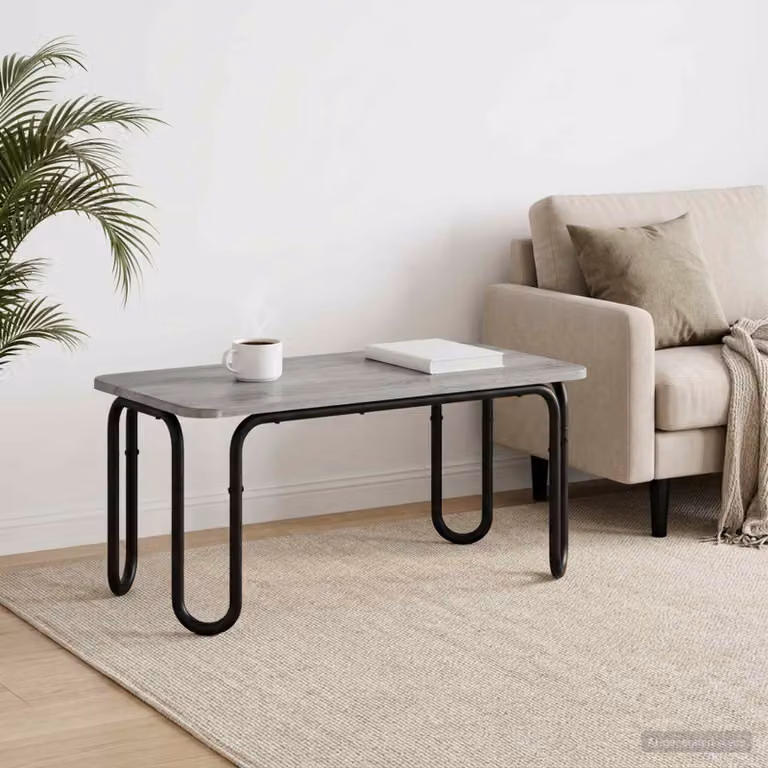 Tavolino da salotto moderno vidaXL grigio L: 79,5 cm, P: 40 cm, H: 36 cm