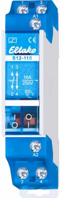 Interruttore ad impulsi Eltako serie f. 1S1Ö 16A S12-110-24V