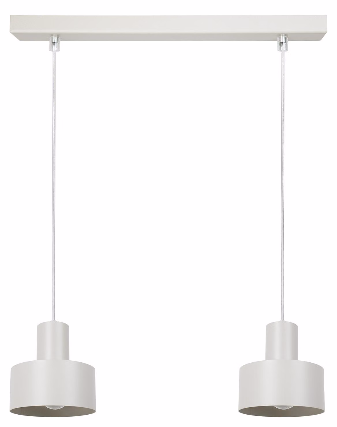 Lampada a sospensione RIF grigio chiaro 2xE27x15W in metallo, dimensioni: 70x42x15 cm, IP20, Sigma Lighting
