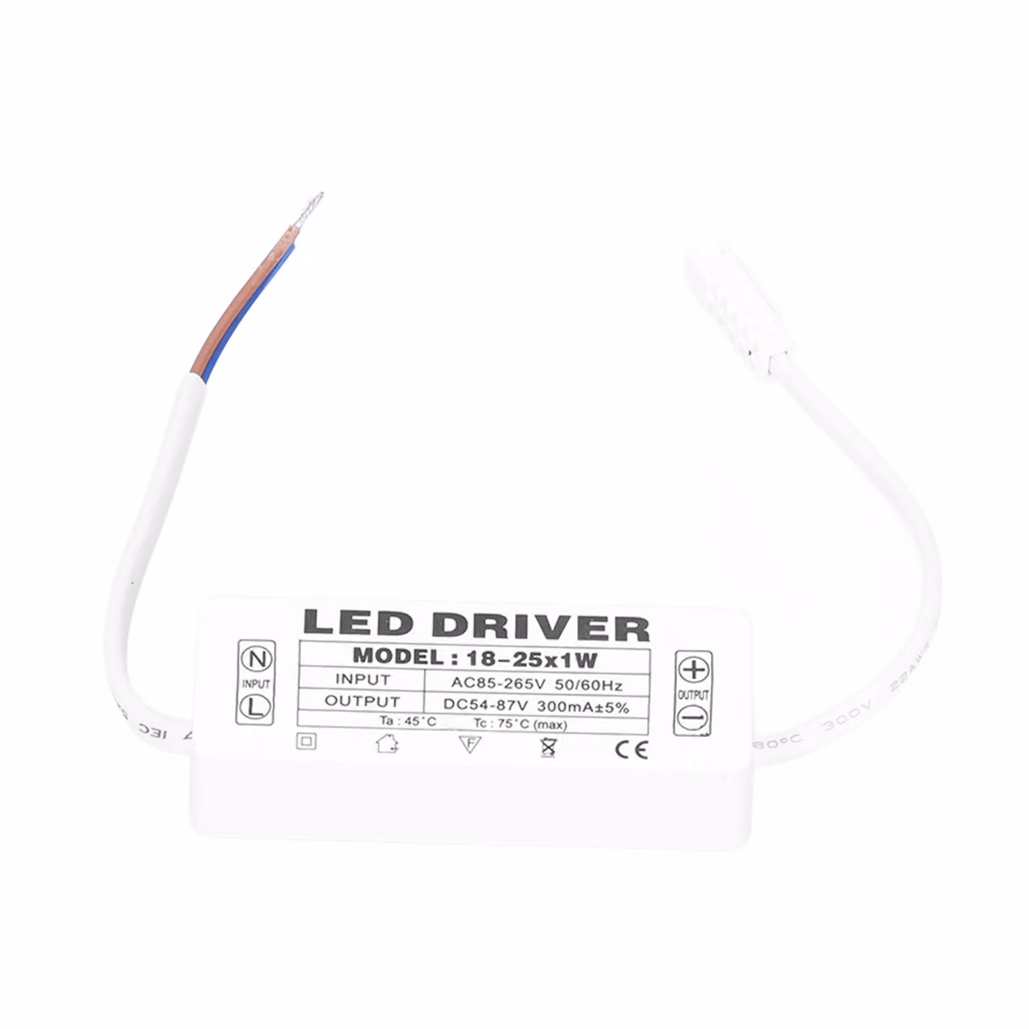 Driver LED, driver di illuminazione, driver di potenza LED, trasformatore del driver LED, driver LED silenzioso, driver LED 300mA