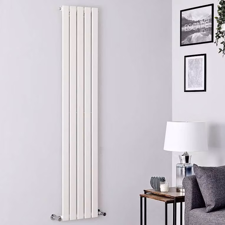 Radiatore di Design Verticale Bianco - 1600mm x 350mm - Pannello Singolo - Delta