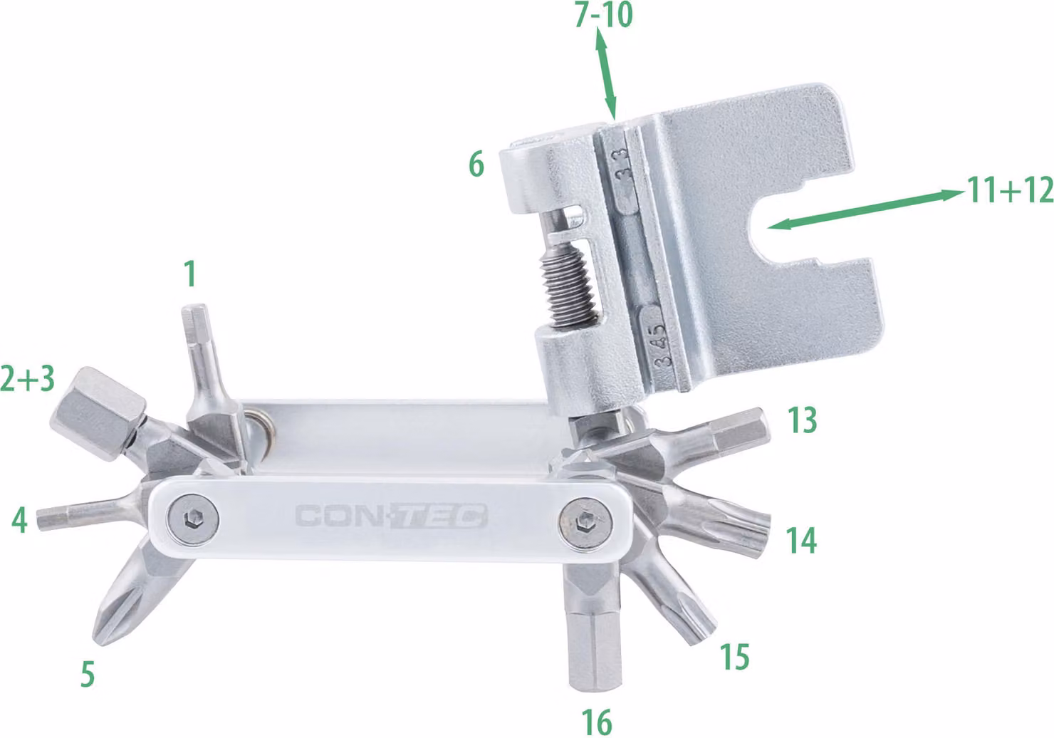 Contec Multitool Tfr-Striker 16 funzioni argento