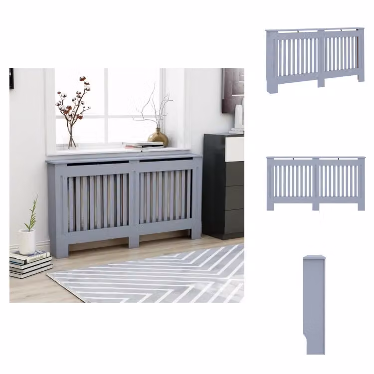 vidaXL Rivestimento per radiatori antracite 152 x 19 x 81 cm MDF - Accessori per radiatori