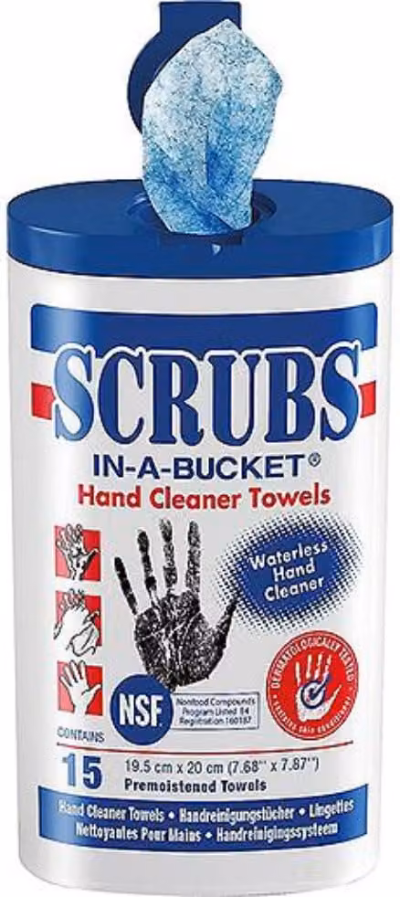 Salviette per la pulizia delle mani SCRUBS, 1 contenitore da 15 salviette
