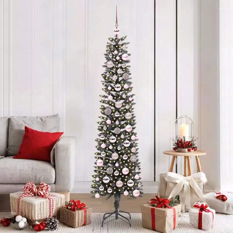 Albero di Natale artificiale verde vidaXL con 300 LED luce bianca calda, Altezza: 180 cm