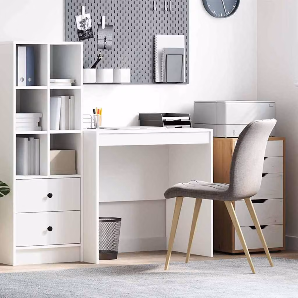 Maison Exclusive - Scrivania bianca 80 x 50 x 76 cm