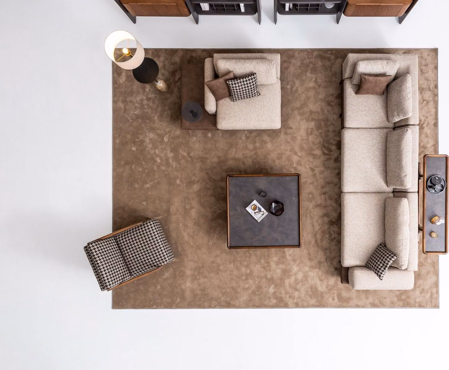 Sofa Set Wohnlandschaft Ecksofa Garnitur Stoffgarnitur Textil Sofas