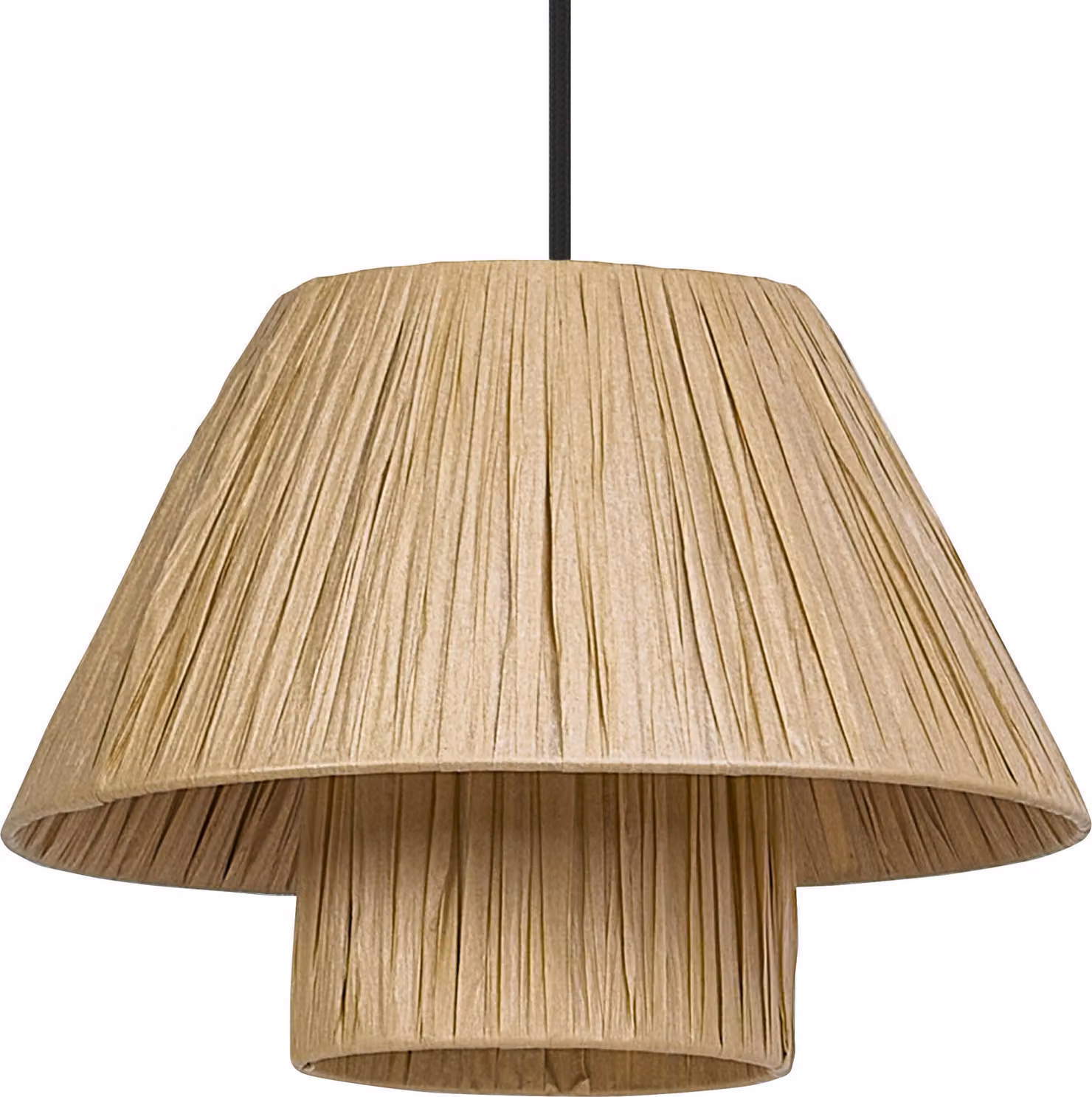 OSRAM Decor lampada a sospensione decorativa con paralume in bambù, 280 mm, attacco E27, IP20, marrone
