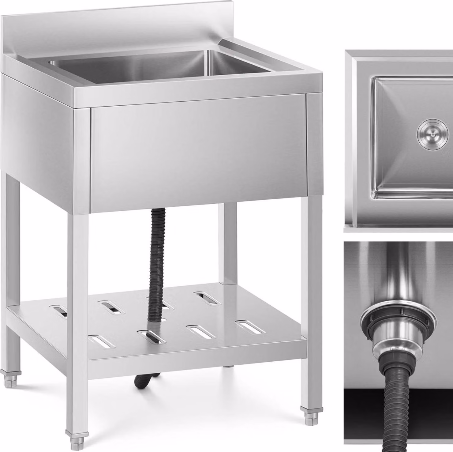 Expondo Royal Catering Lavello - 1 vasca - Acciaio inossidabile - 60 x 60 cm