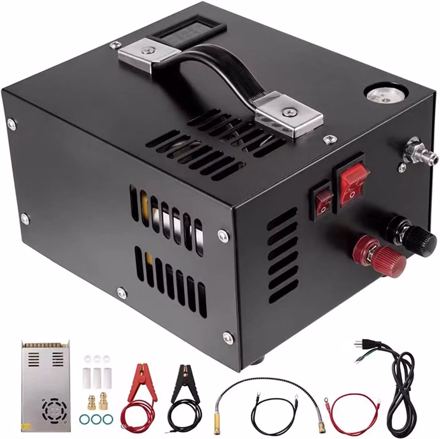 Pompa per compressore d'aria PCP, potenza 300W, pressione di esercizio 30 kg, nero UE, UE