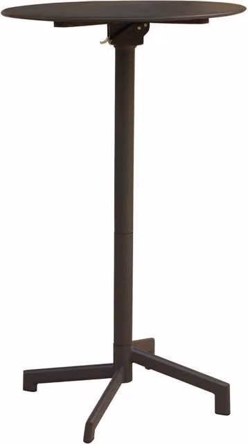 Tavolo alto rotondo Vega GIORDANOSHOP in acciaio color taupe H 102 cm Ø 60 cm