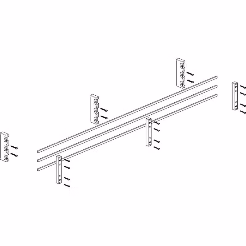 Modulo barra collettrice ABN piatto 4FB/2RE 60 mm con rame 12x5 mm, a 3 poli, EBM 32 mm MFSC42613