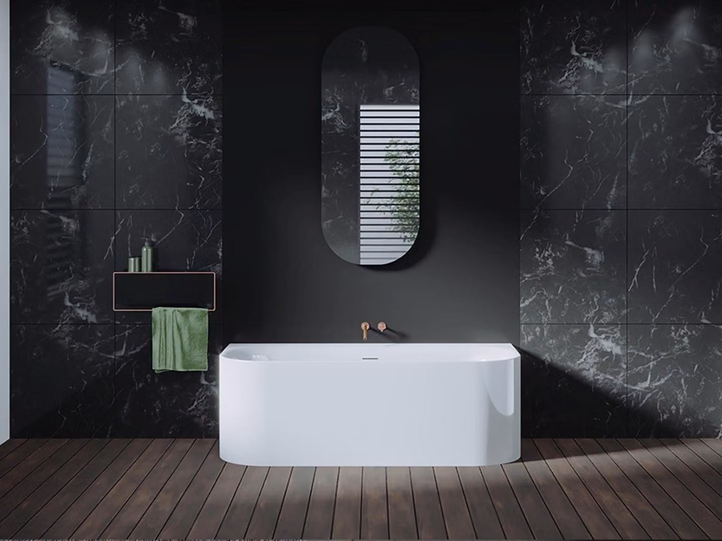RIHO Devotion B2W baignoires, en option avec Riho Fall/Sparkle Mood, 180x80x60cm, 245 Betteres, blanc brillant, B096002005, B096002005