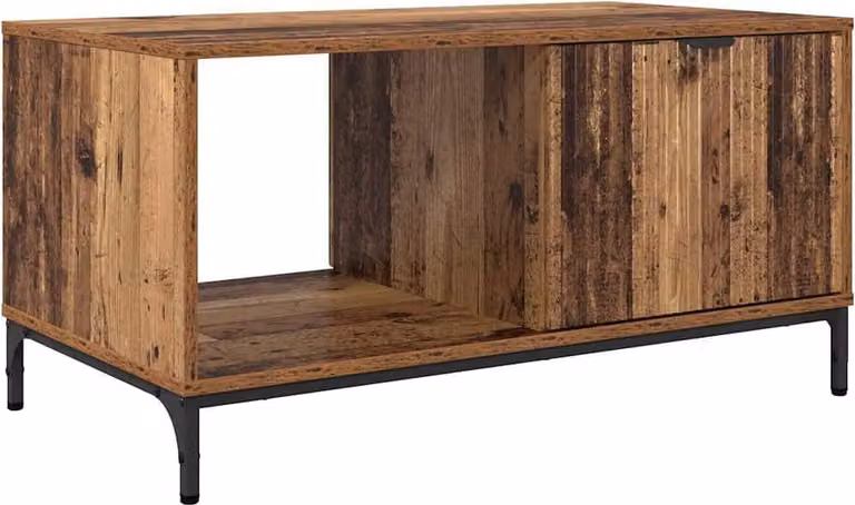 Tavolino da salotto con cassetto Legno vecchio 90 x 49 x 46 cm
