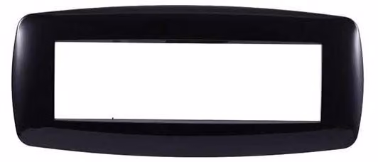 Ettroit placca compatibile Bticino Livinglight 7 moduli plastica slim colore nero - LN87702