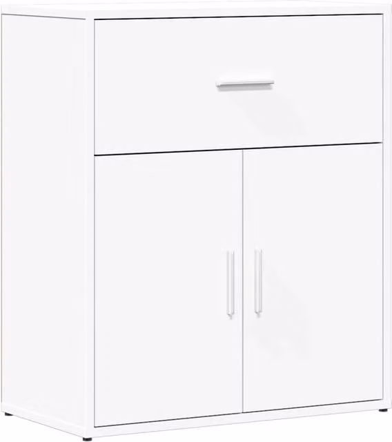Buffet credenza cassettiera armadio mobile contenitore organizer per cucina soggiorno salotto 60 x 31 x 70 cm legno ingegnerizzato bianco 02_0030341