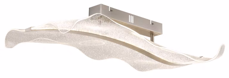 Globo Lighting plafoniera in metallo nichel opaco, LED