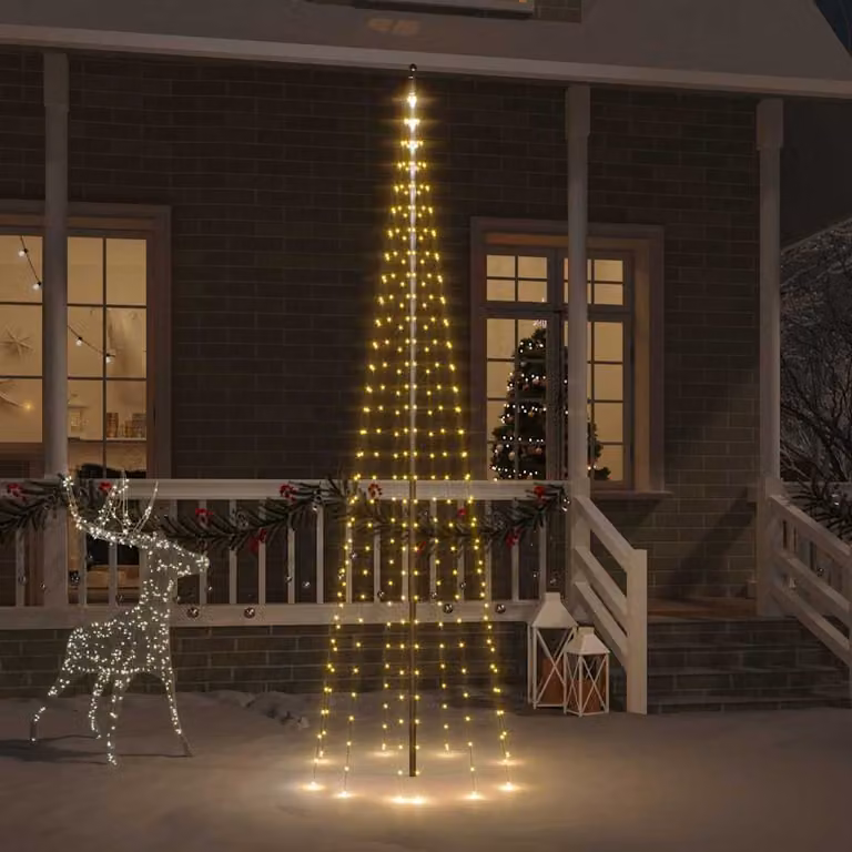 Albero di Natale vidaXL con 310 LED Bianco Caldo, Altezza: 300 cm