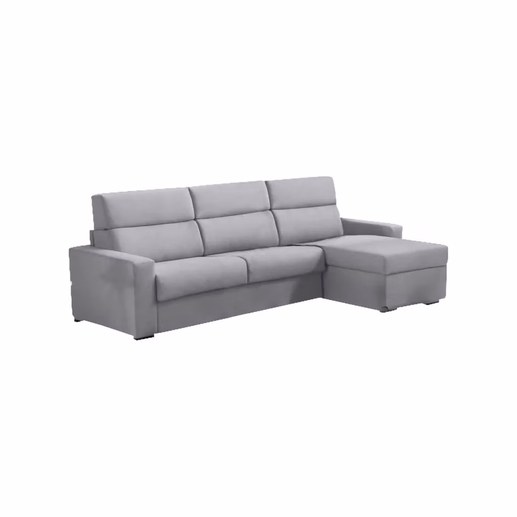 Divano Letto con Penisola L Made in Italy DMORA Grigio, L/P: 280 x 160 cm – 2