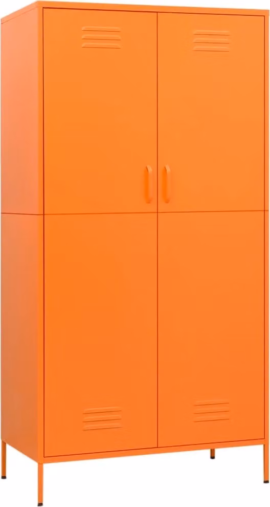 Armadio Arancione 90x50x180 cm in Acciaio