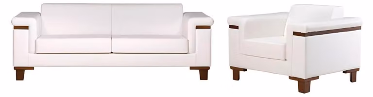 Luxus Sessel 1 Sitzer Couch Polster Sofa 2-Sitzer Luxus Leder Design