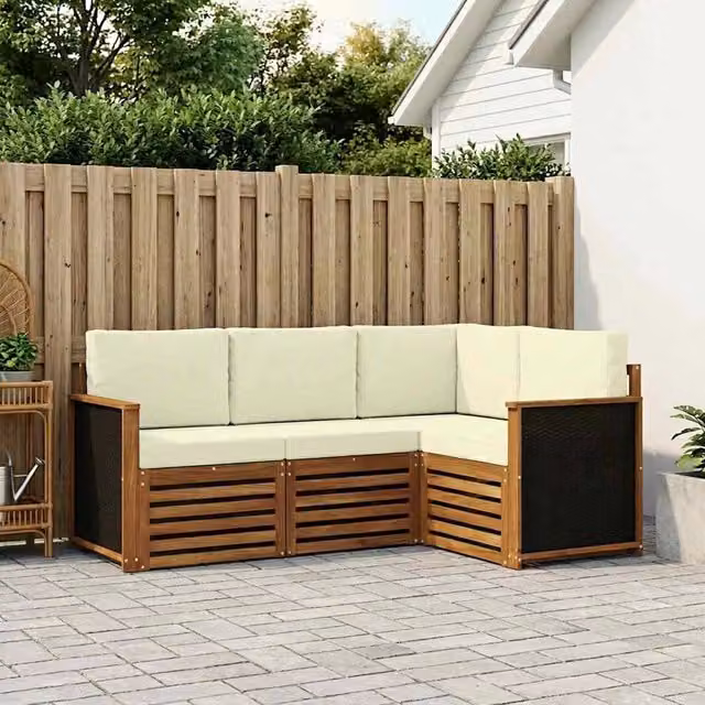 Set di divani da esterno 4 pz Poliestere 3384281