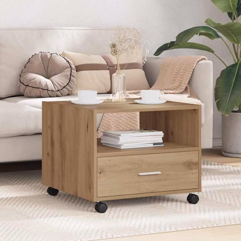 Maison Exclusive - Tavolino Artisan in rovere 55 x 55 x 45 cm Materiale ligneo