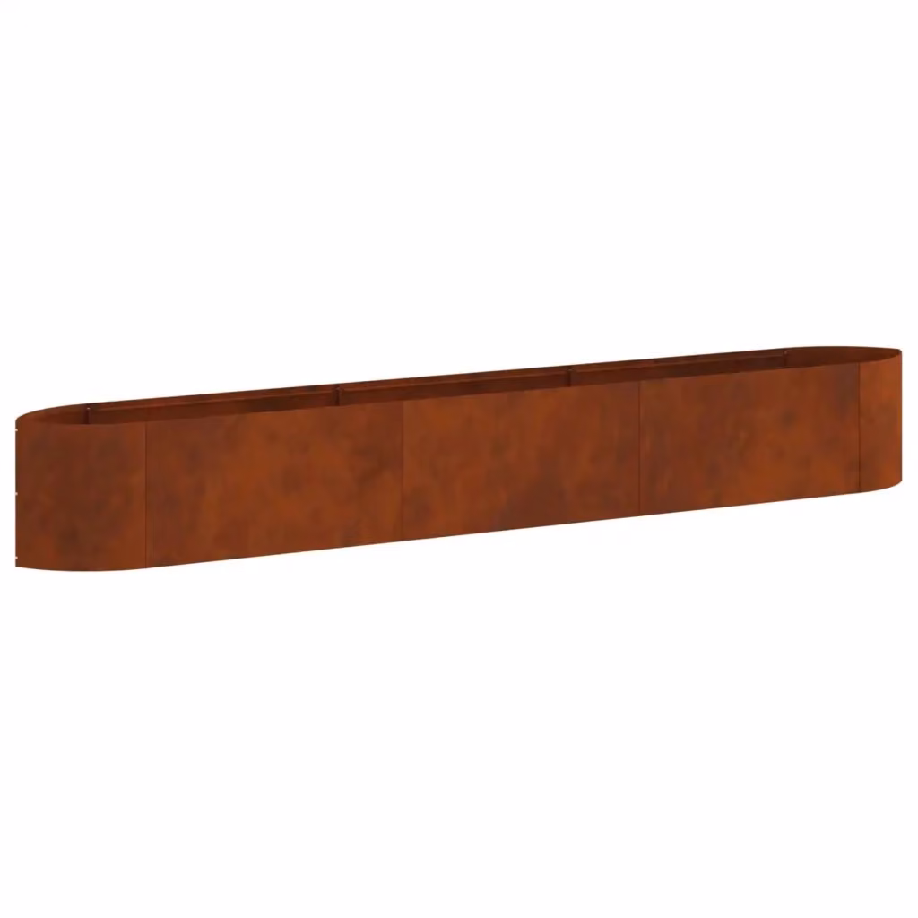 Letto rialzato da giardino vidaXL in acciaio Corten marrone L: 300 cm, P: 40 cm, H: 40 cm – 2