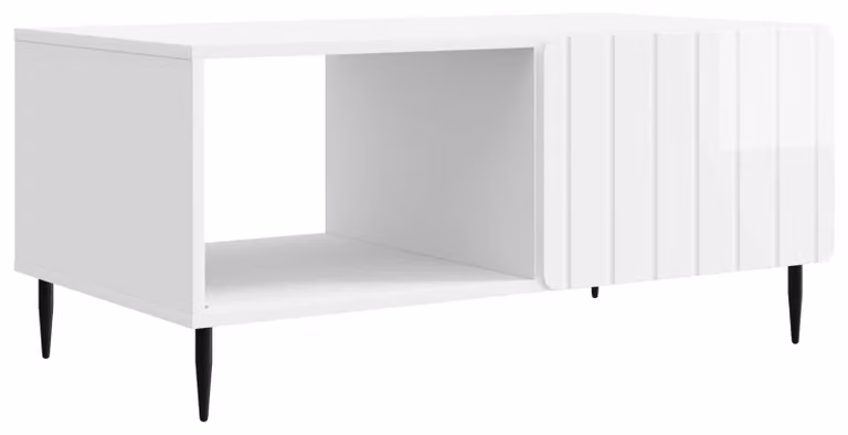 Tavolino da salotto Bianco Lucido 90 x 50 x 40 cm