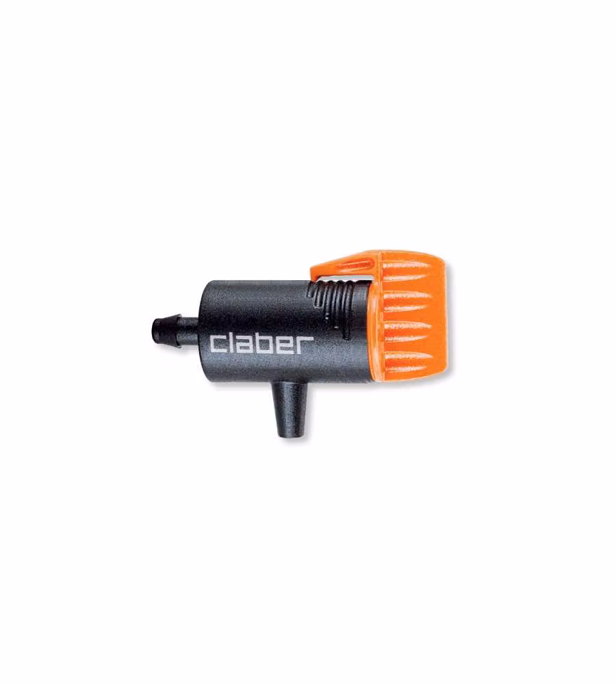 Set di 10 gocciolatori regolabili Claber con controllo del flusso, colore nero, portata 0-6 l/h – 2