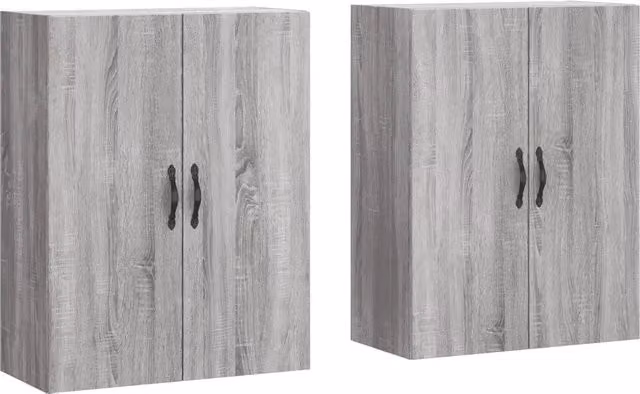 Armadietti a Parete 2 pz Grigio Sonoma in Legno Multistrato CFW2804360