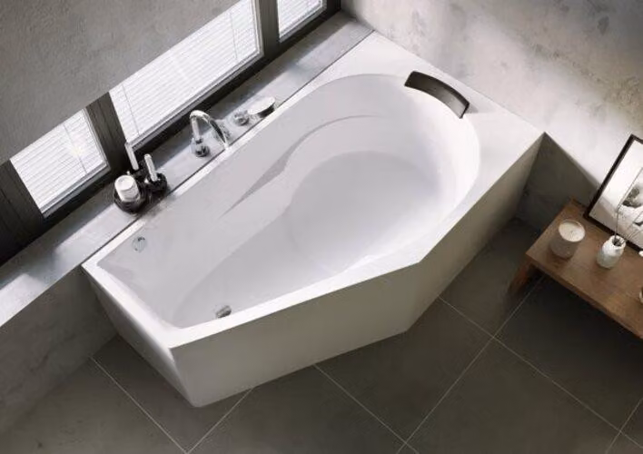 RIHO Yukon baignoires d'angle, variante Plug&Play, 1 place, 160x90x62cm, 175 Betteres, blanc, B009012005, B009012005