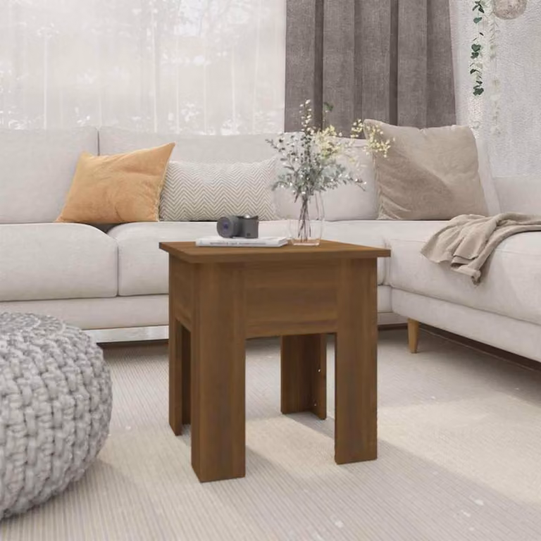 vidaXL Tavolino da Salotto Moderno in Rovere Marrone, L/P/H: 40 x 40 x 42 cm