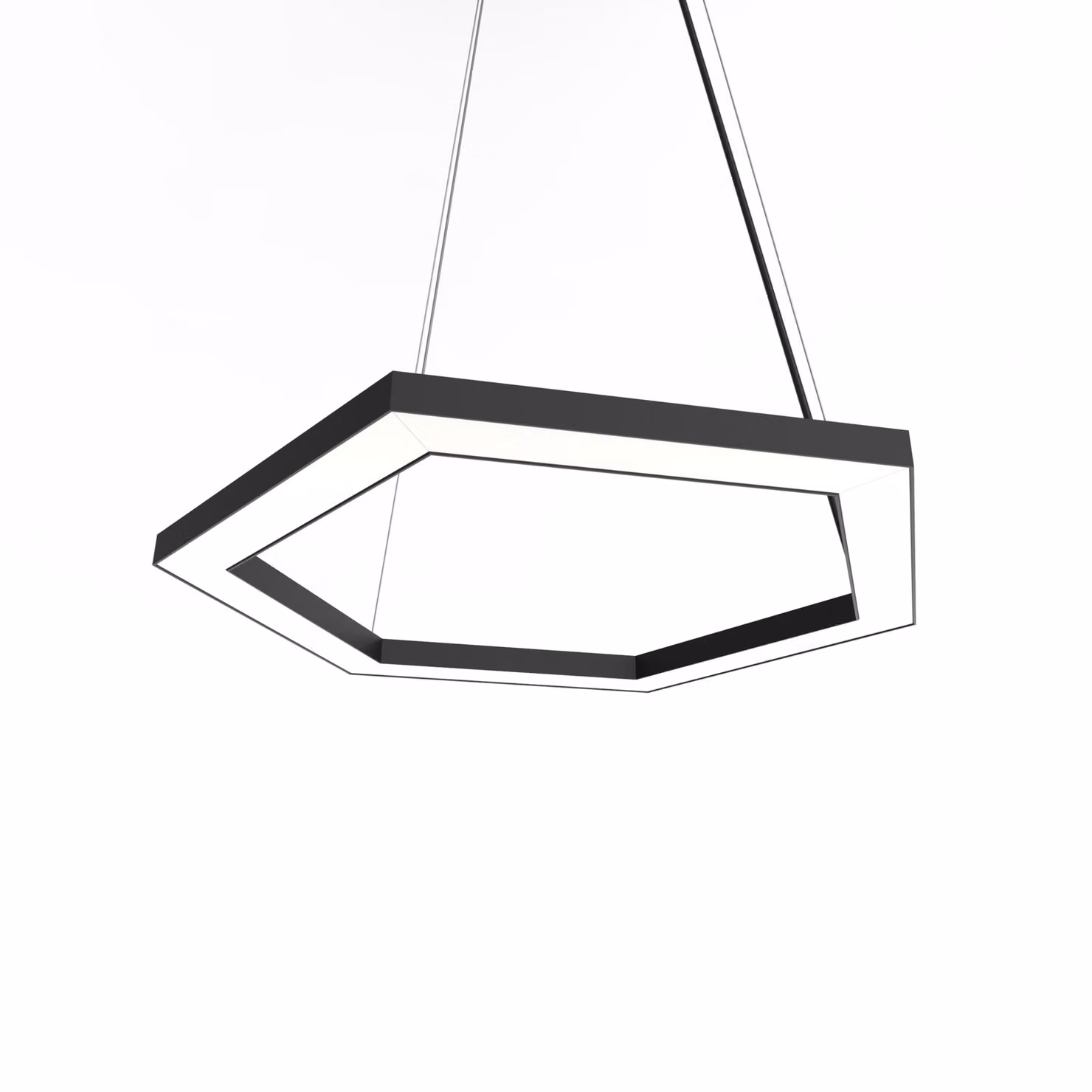 Lampada A Sospensione Esagono D40 Monocolore Opaca